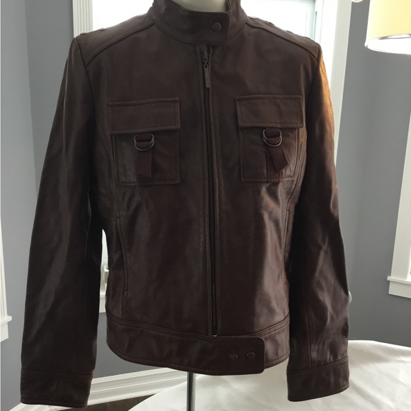 Kenneth Cole Reaction leather jacket - Picture 2 of 6